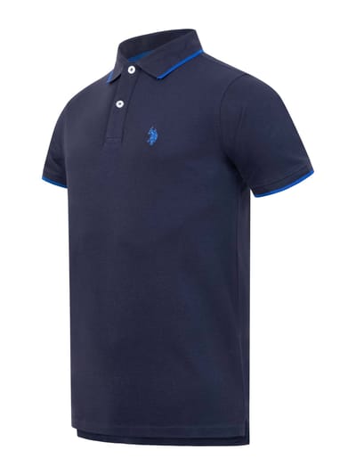 U.S. Polo Assn. heren poloshirt van katoen met contrastdetails
