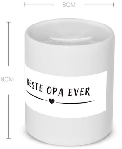Akyol - beste opa ever Spaarpot - Opa - grandpa - leuk cadeau voor je opa - 350 ML inhoud