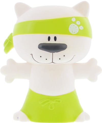 Spaarpot tijger ninja "Charly" wit-lemon