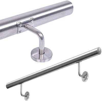 Wand Trapleuning - RVS Balustrade - Veiligheid Binnen Buiten - Roestvrij Materiaal - 150 cm - Zilverkleurig