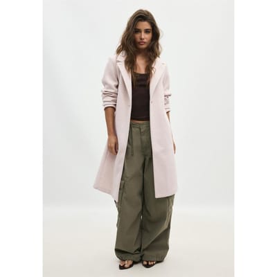 Stradivarius Basic jas met zachte touch  Ecru XS