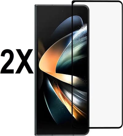 Screenz® - Screenprotector geschikt voor Samsung Galaxy Z Fold 7 - Tempered glass Screen protector geschikt voor Z Fold 7 - Beschermglas - Glasplaatje - 2 stuks