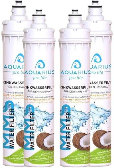 AQUARIUS pro life – 4-jarige bundel vervangingspatronen (-8%) – drinkwaterfilter – 3‑staps
