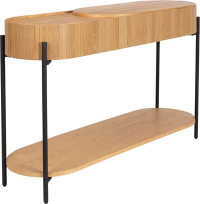 Zuiver Slides Consoletafel/ Wandtafel met opbergvak 120x 36 cm Hout - Bruin