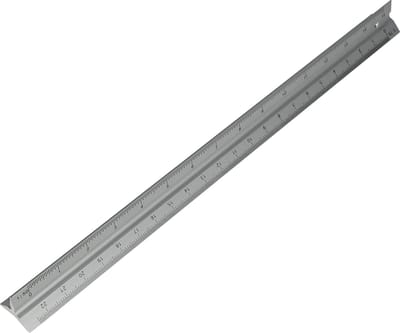 Hofftech Driekantige aluminium schaallat - 6 schaalverdelingen - 300 mm - multifunctioneel en duurzaam