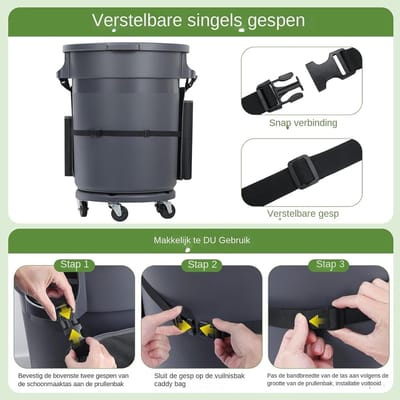 Reinigings Organisator Zak - Opbergoplossing Schoonmaak - Afvalbeheer Vereenvoudigen - Meerdere Zakken Ontwerp - 45x78cm