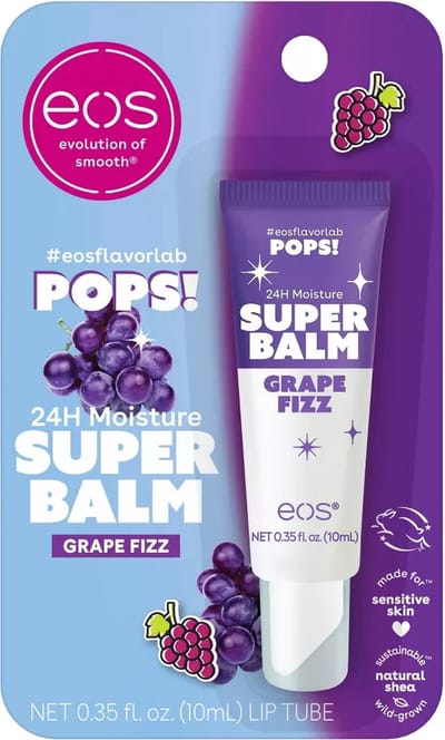 eos 24hrs Moisture Super Balm Pops - Lippenbalsem - Grape Fizz