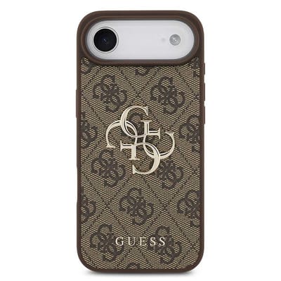 Guess Back Cover - iPhone 17 Air - Bruin - Slanke TPU-bumper - Goud Logo