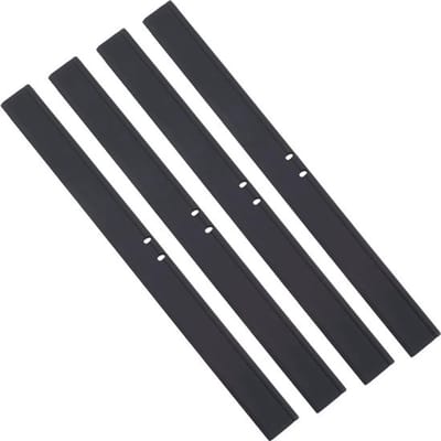4 stuks wisserbladen voor vervanging, zwart, siliconen, wasborstelkop, navulling, rubberen zuigers voor huishoudelijk gebruik, voor thuis, klaslokalen, kantoren, ramen, douchedeuren en glas.