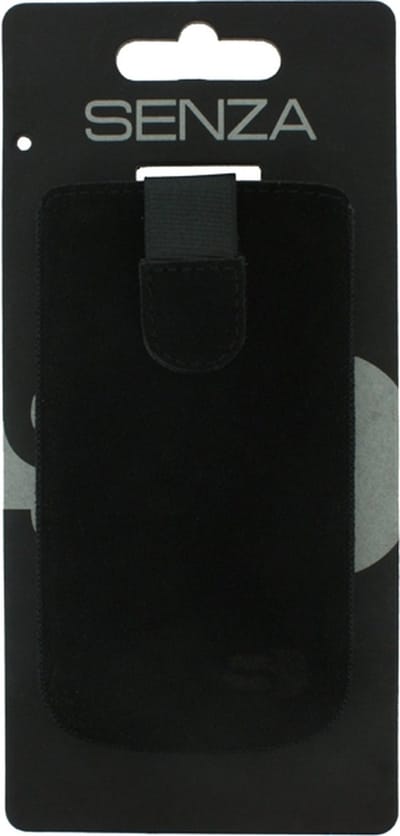 Hoesje - Senza - Slide Serie - Echt Leer Insteekhoes - Night Black - Hoesje Geschikt Voor