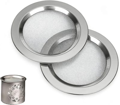 2 Stuks RVS Rookzeefjes voor Geurovens en Rookstoofjes, Hittebestendig, Diameter 10 cm, Perfect voor Wierook en Oliebranders