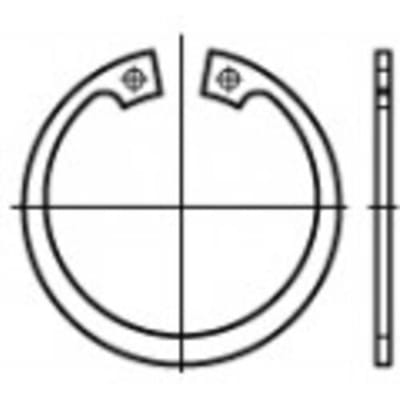 TOOLCRAFT 107849 Zekeringsringen Binnendiameter: 46.7 mm Buitendiameter: 66.2 mm DIN 472 Verenstaal 100 stuk(s)