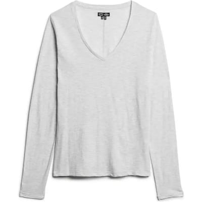 Superdry - Jersey top met V-hals en lange mouwen - Dames