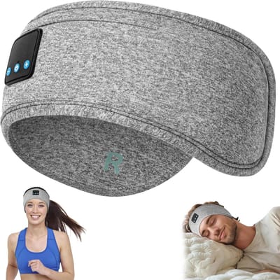 Draadloze Sport Hoofdband Koptelefoon met Wasbaar Slaapmasker - Ultra Slim HD Stereo Speakers voor Training en Reizen