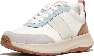 FitFlop FitFlop F-Mode Flow Sneaker - Leather & Suede Mix V2 BRUIN - Maat 36