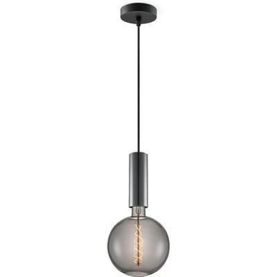 Home sweet home hanglamp Saga zwart Spiral g180 - smoke