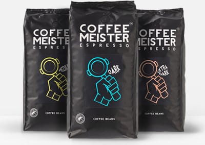 CoffeeMeister | Proefpakket koffiebonen | Medium, dark en extra dark roast | 3 x 1000g