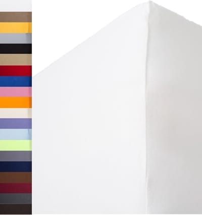 Famanu - Jersey hoeslaken 180x200-200x220 cm, 100% katoen, ademend en comfortabel – Wit