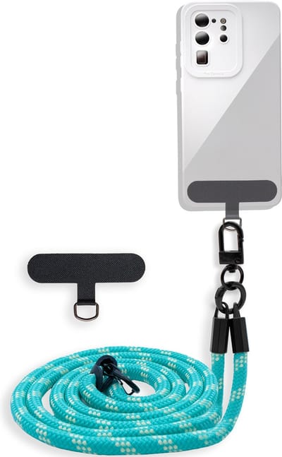 Cadorabo mobiele telefoonketting geschikt voor Honor 1 in GROEN - GEEL met verstelbaar riemkoord om om je nek te hangen