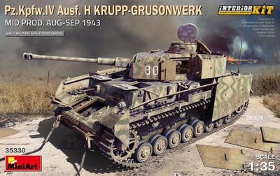 MiniArt Modelbouwpakket Militaire voertuigen - 35330 Pz.Kpfw.IV Ausf. H Krupp-Grusonwerk 1943 Plastic - 1:35 - Modelbouw