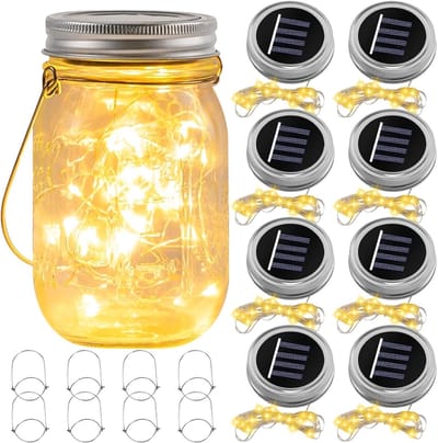 Vervangende Solar Lamp Tops met 30 LED, Ideaal voor Mason Jar Verlichting, Inclusief Vervangende Paneel en Onderdelen voor Buitenverlichting