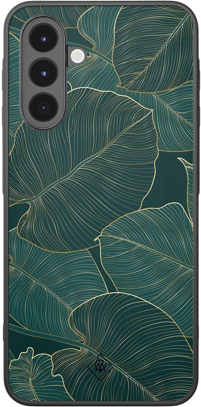 Casimoda® hoesje - Geschikt voor Samsung Galaxy A16 - Monstera Leaves - Zwart TPU Backcover - Planten - Groen