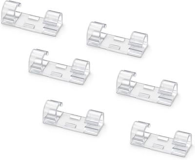100 Stuks Zelfklevende Kabelclips - Draadorganizer voor Muur en Bureau, Ideaal voor Kabelbeheer en Kabelbevestiging