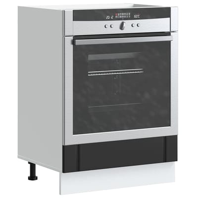 vidaXL - Ovenkast - Lucca - bewerkt - hout - zwart