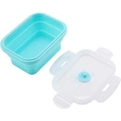 4 Maten Draagbare Siliconen Lunchbox Opvouwbare Magnetronbestendige Lunchbox Voedselcontainer Type 1 white