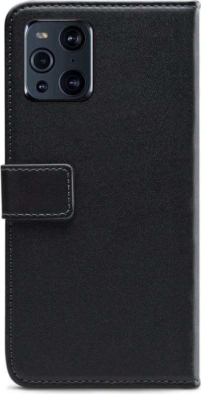 Oppo Find X3 Pro Bookcase hoesje - Mobilize - Effen Zwart - Kunstleer