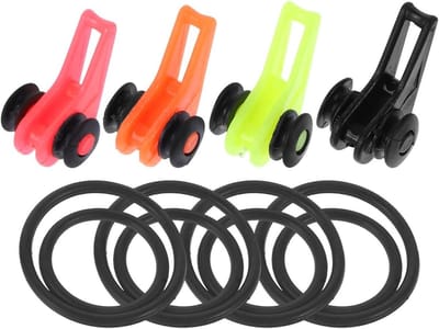 4 Stuks Vissen Hengel Haak Houder met 4 Kleuren, Plastic Lure Bait Houder en Vissersaccessoires voor Efficiënt Vissen