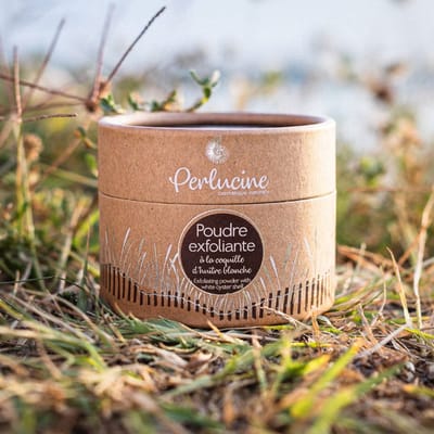 Luxurieuze biologische Exfoliërende body scrub poeder met witte oesterschelp en zeezout - vernieuwd de huid 60gr