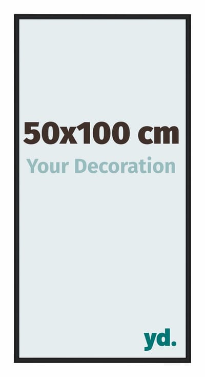 Your Decoration - Fotolijst 50x100 cm - Aluminium - Zwart Mat - New York