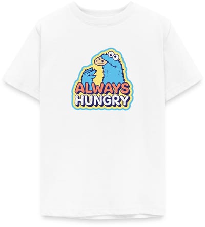 Sesamstraat Koekiemonster Altijd Hongerig T-Shirt Tiener