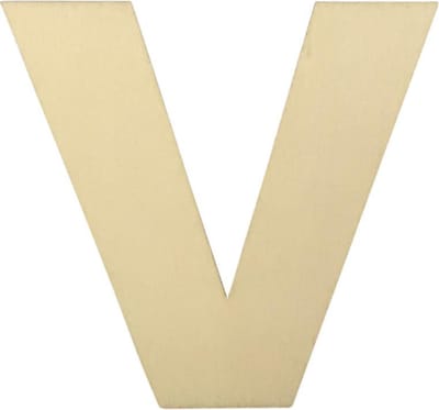 Houten Plakletter V | 8 cm
