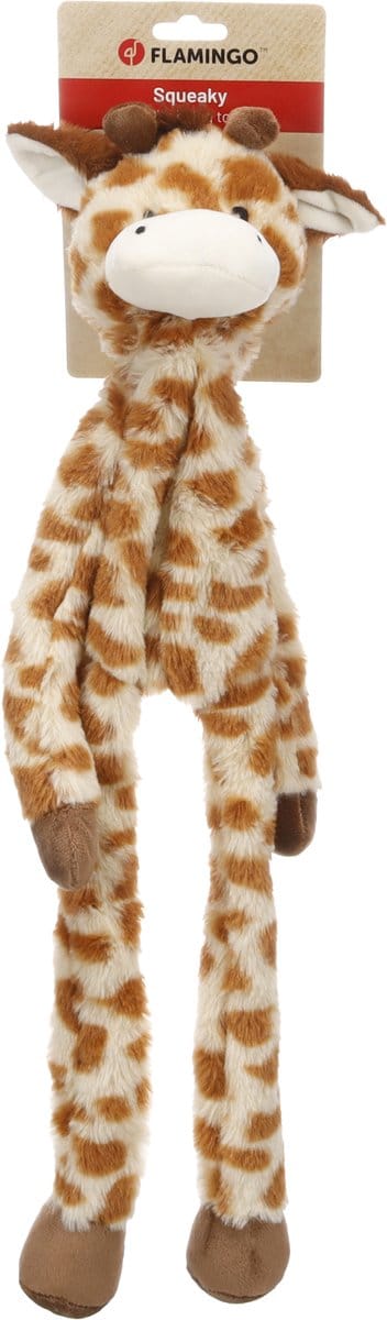 Hondenspeelgoed – Extra grote Giraf – Garry Bruin L – met pieper – zachte pluche knuffel voor honden – 96cm