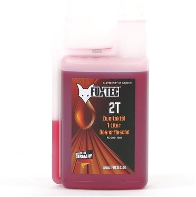 Motorolie - FUXTEC - 2T 1Liter in maatfles - voor bosmaaiers, gemotoriseerde apparatuur, Made in Germany