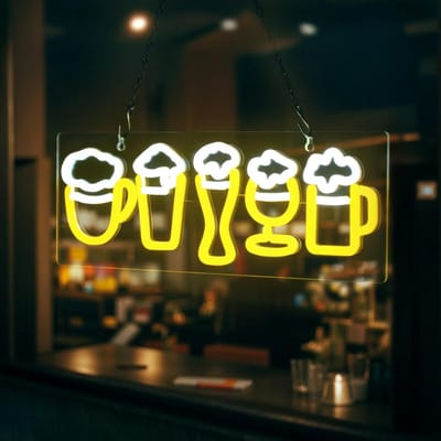 Neon Lichtreclame Bier - LED Wandlamp voor Bar of Thuis