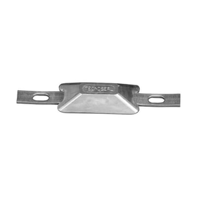 Zink platte anode, voorgeboord, gatafstand 180 mm, 1 kg