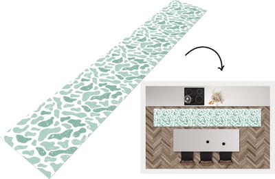 Keukenloper - Loper keuken - Abstract - Verf - Patroon - Grijs - Dierenprint - 300x50 cm - Keukenloper vinyl