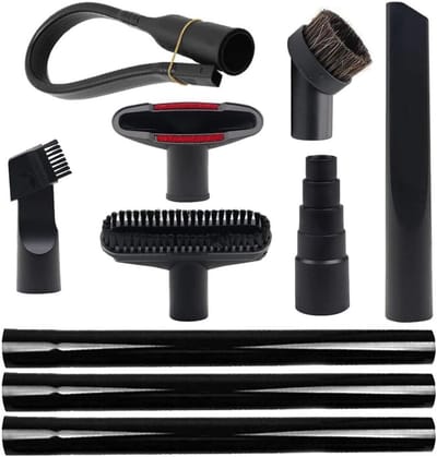 Vacuüm hulpstukken - Stofzuiger accessoires - Schoonmaakklus klaren - Universele adapter - 10 delig - Grijs