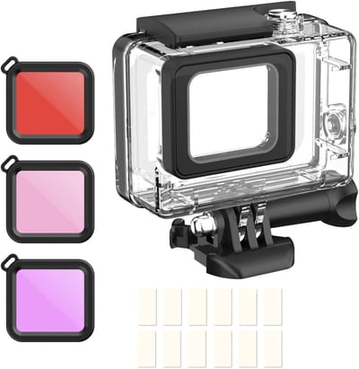 Waterdichte Duikbehuizing met Rode Filters en Anti-Fog Inserts tot 60M voor GoPro Hero 5, 6 en 7