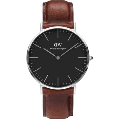 Daniel Wellington DW Watch Classic St Mawes Black Silver 36mm