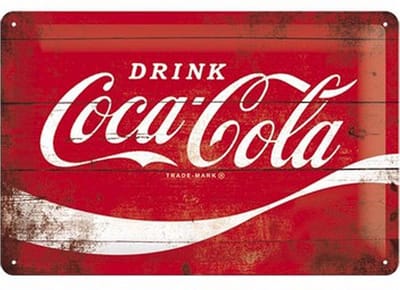 Coca Cola - Metalen Wandplaat