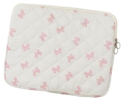 Gewatteerde Laptop Sleeve voor 15 inch Tablet - Y2K Stijl en Coquette Look