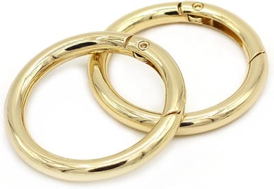 Ronde Karabijnsluiting - Ring Gesp Clips - Sleutelhanger Tassen - Zinklegering Materiaal - 32mm Diameter - Goud