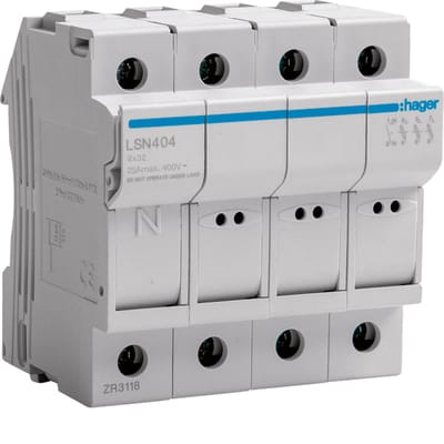 Hager Houder Voor Cilindrische zekering - LSN404