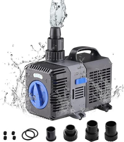 DD® Vijverpomp voor in Vijver - Fonteinpomp Energiebesparend - Vijverfilter Complete Set - 3000 l/u - Zwart - 13cm x 12cm x 18cm
