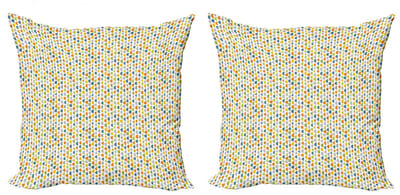 ABAKUHAUS Kussenhoes Set – 50x50 cm – Dubbelzijdig Digitaaldruck – Multicolor