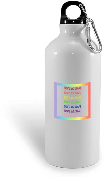 Hacebo® - LGBTQ cadeau - waterfles - Lgbt - Queer - met opdruk - lgbt - Love is love - Pride month - lgbtq vlag - gay pride - met tekst - opdruk - leuke pride spullen - verjaardag - cadeau - gift - water fles - 400ML
